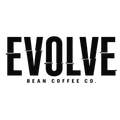 Black text logo reading 'EVOLVE' with smaller text 'BEAN COFFEE CO.' underneath on a plain white background.